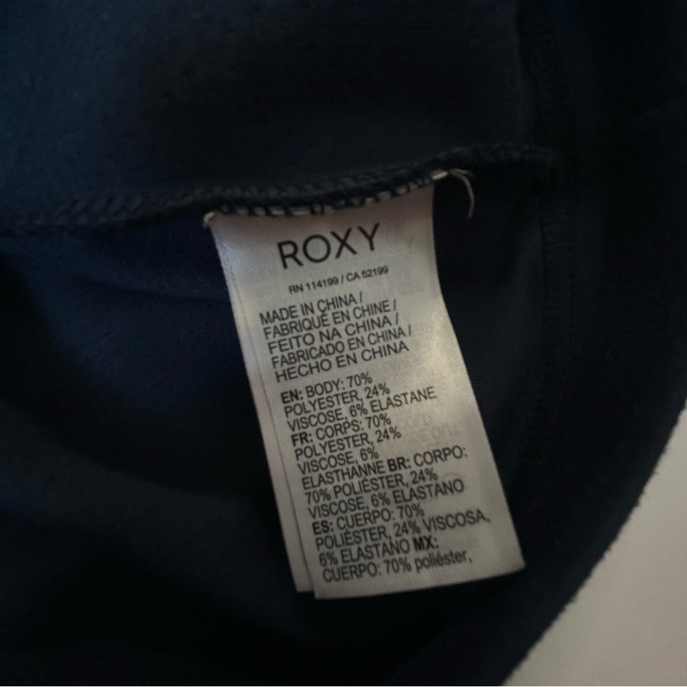 ROXY Hoodie Sweatshirt Navy Blue Size Medium - Picture 6 of 7